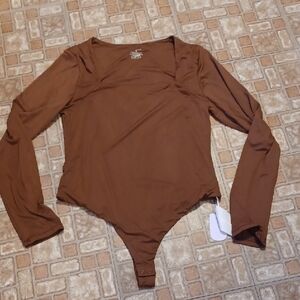 Mango Chocolate Brown Bodysuit Size Xlarge New With Tags